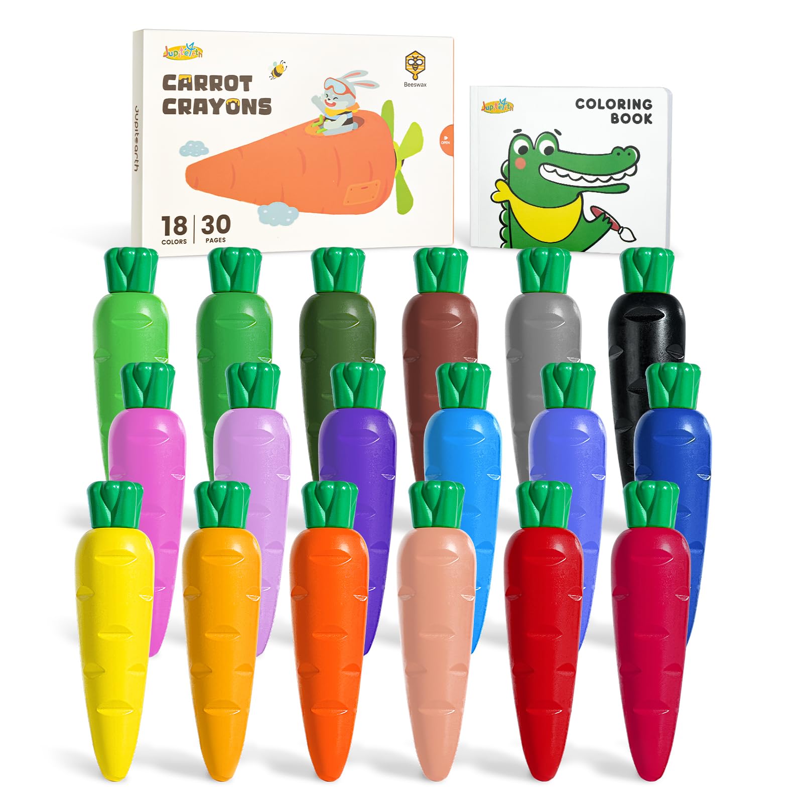 Jupitearth 12CT Twistable and Washable Crayons