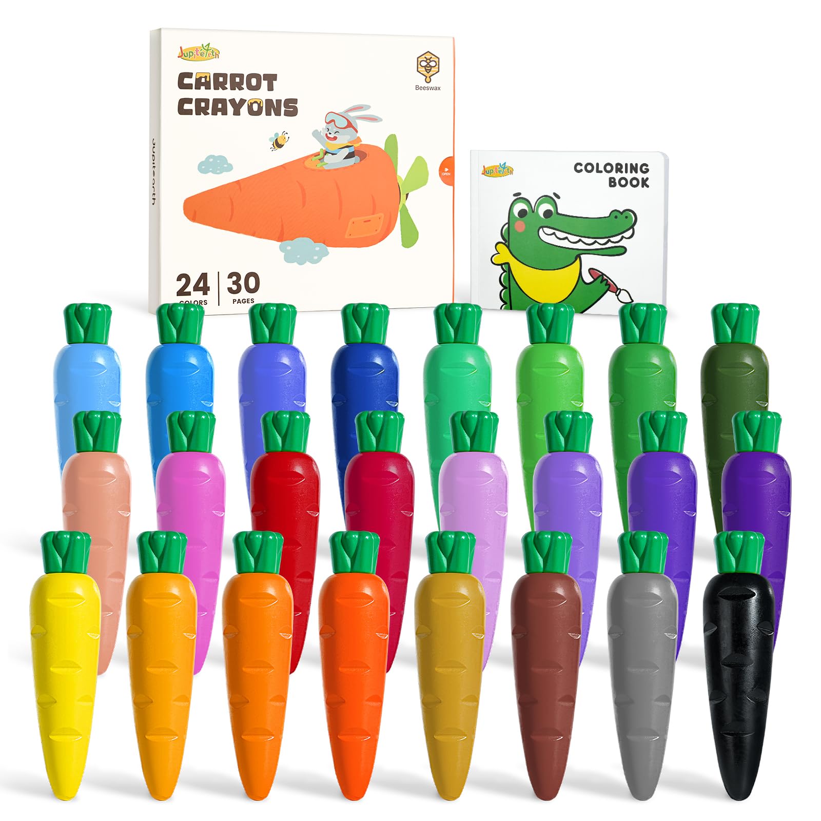 Jupitearth 24 Ct Twistable and Washable Crayons on Sale,Coloring Gift